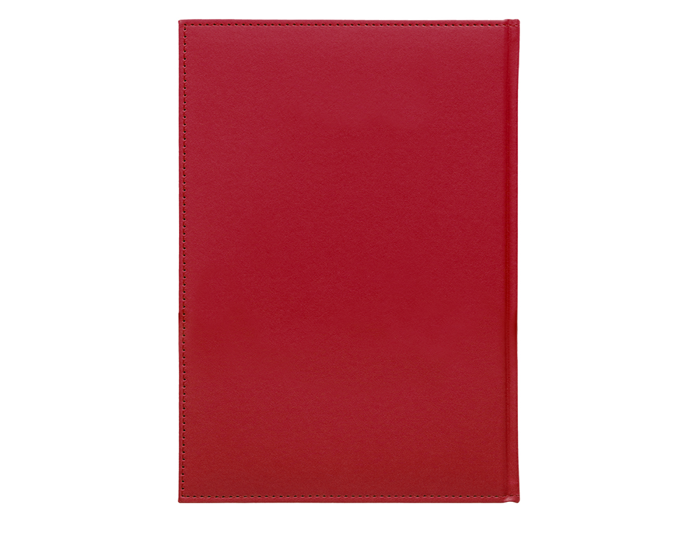 AGENDA ENCUADERNADA LIDERPAPEL CRETA 15X21 CM 2024 DIA PAGINA COLOR ROJO PAPEL 70 GR