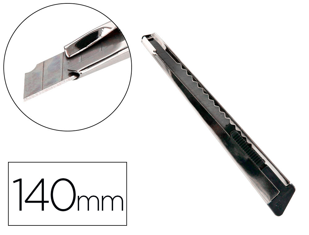 CUTER METALICO Q-CONNECT CON FUNDA CUCHILLA ESTRECHA