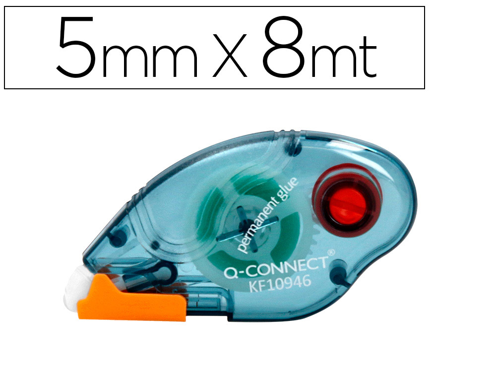 PEGAMENTO Q-CONNECT ROLLER COMPACT PERMANENTE 6,5 MM DE ANCHO X 8,5 MT - UNIDAD