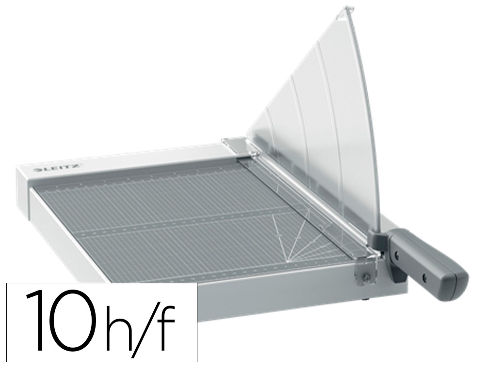 GUILLOTINA DE PALANCA LEITZ PRECISION HOME OFFICE A4 BASE PLASTICO LONGITUD CORTE 380 MM CAPACIDAD DE CORTE 10 HOJAS