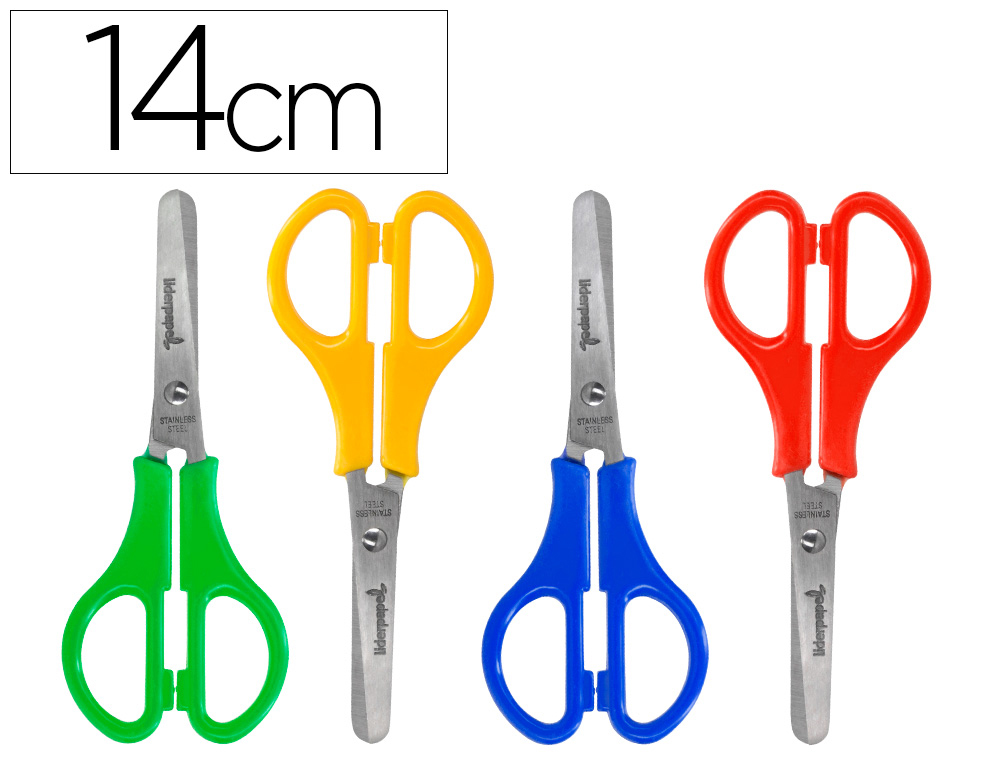 TIJERA ESCOLAR LIDERPAPEL PS-52-D CON FUNDA 14 CM COLORES SURTIDOS