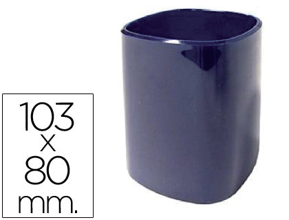 CUBILETE PORTALAPICES Q-CONNECT AZUL OPACO PLASTICO DIAMETRO 80 MM ALTO 103 MM