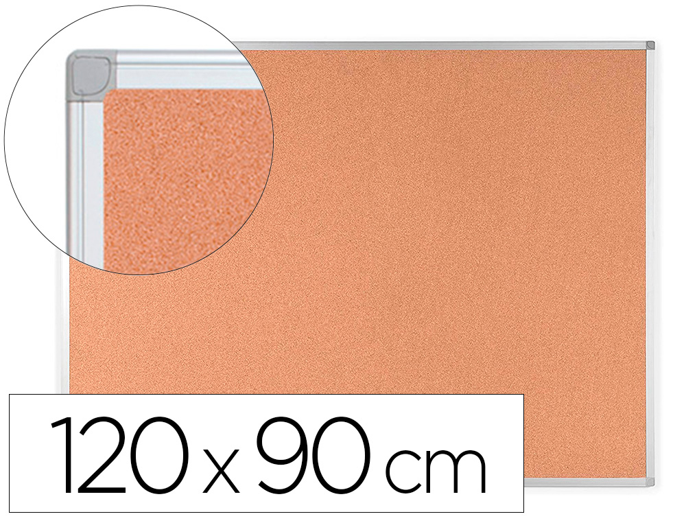 PIZARRA CORCHO Q-CONNECT MARCO DE ALUMINIO 120X90 CM