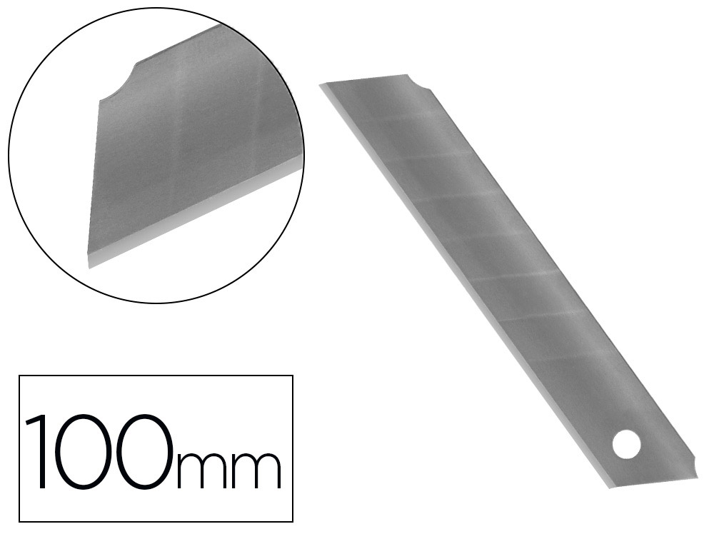 REPUESTO CUTER ANCHO METALICO Q-CONNECT 0,5X18 MM ESTUCHE DE12 CUCHILLAS