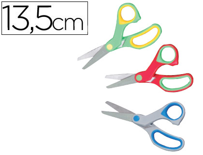 TIJERA ESCOLAR LIDERPAPEL SOFT ERGONOMICA UNIDAD